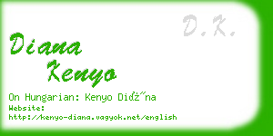 diana kenyo business card